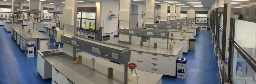 Lab workstations in the Otto Maass building
