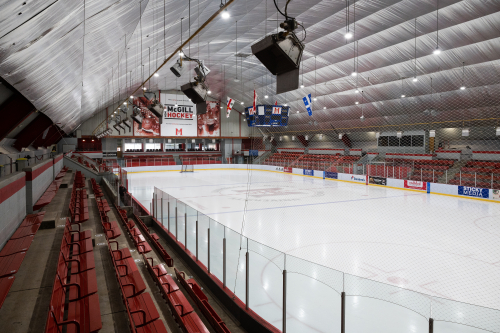 Indoor ice hockey rink