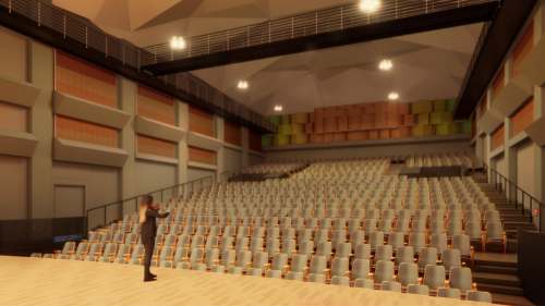 Rendering of the renovated Pollack Hall