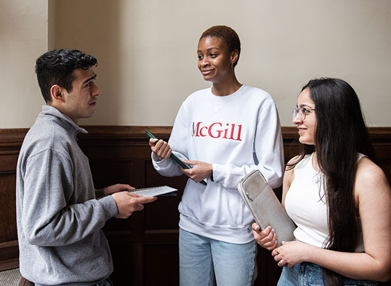 Diverse group of McGill students 
