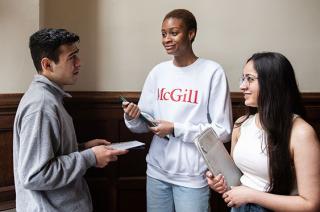 Diverse group of McGill students 