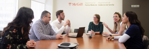 Family medicine health professions in team meeting discussions