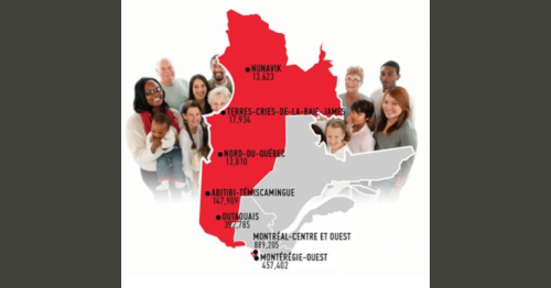 Map of Quebec, with locations McGill Family Medicine serves