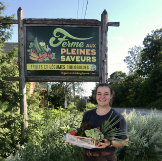 Student Fiona Kaiser spent her summer working at Ferme aux Pleines Saveurs in St-André Avellin, QC for her agricultural internship course. 