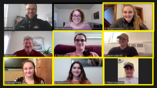 6 students in the FMT program received 2020 CIAQ prizes, they are pictured here from a zoom meeting where the prizes were drawn.