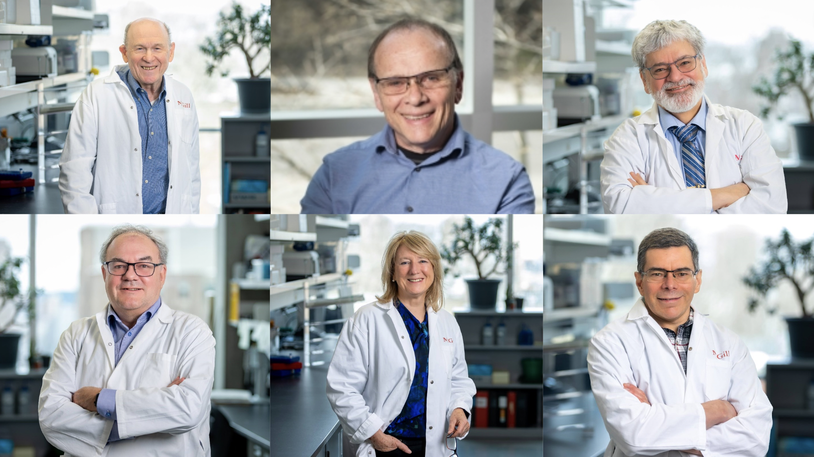 Portrait of all 6 researchers mentioned in the article