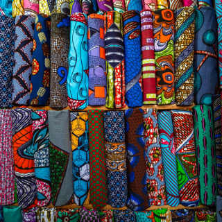 Assorted color textiles