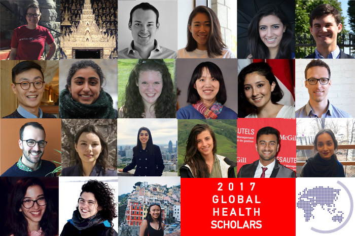 Mosaic of 2017 Global Health Scholars students 