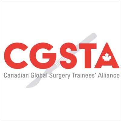 Canadian Global Surgery Trainees’ Alliance logo (CGSTA with a maple leaf inside the "A" over the name written out over a scalpel)
