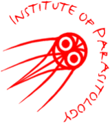 McGill Institute of Parasitology Logo showing the name of the institute around a Giardia (a parasitic organism studied at the instititute)