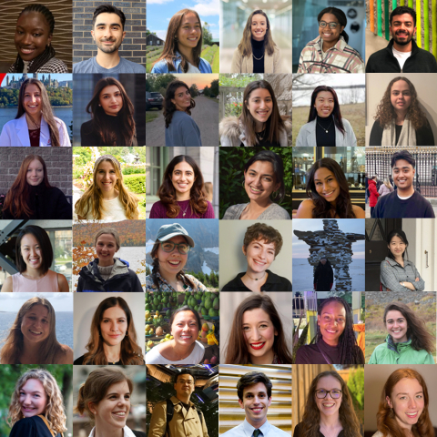 Mosaic of the 2022 Global Health Scholars (undergraduate and graduate cohorts) and the Global Health Outreach Project leaders