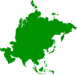 Green map of Asia