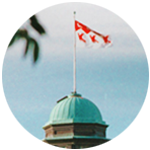 Arts Building Cupola with flag