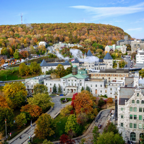 Aerial view of the McGill downtown campus