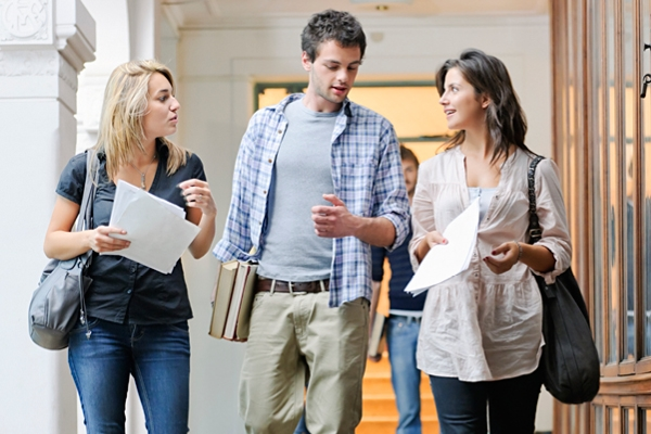 Students on campus