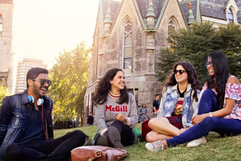 Students on campus