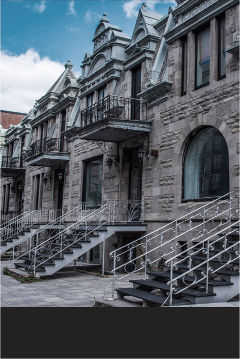 Building facades in Montreal