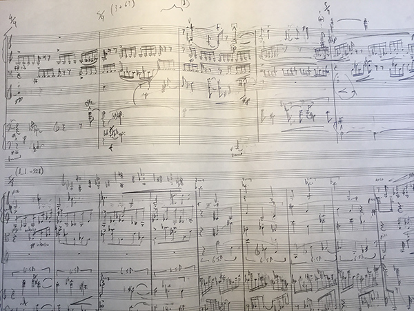 Snapshot of one of Chris Goddard's scores