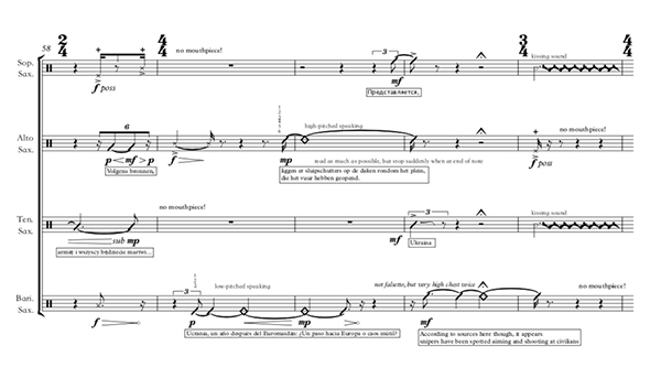 Excerpt form a Thierry Tidrow score