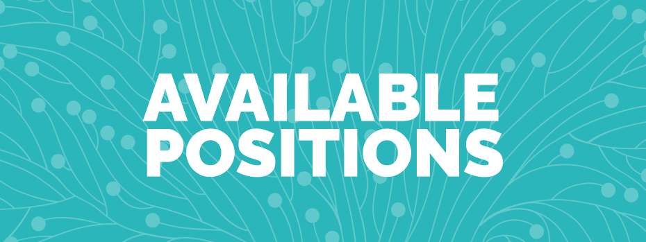 Teal banner with "Available Positions" in bold white text.