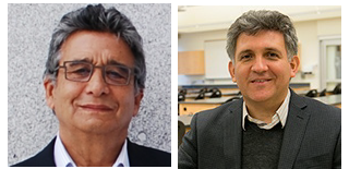 Professional headshots of A. Claudio Cuello and Julio Martinez Trujillo