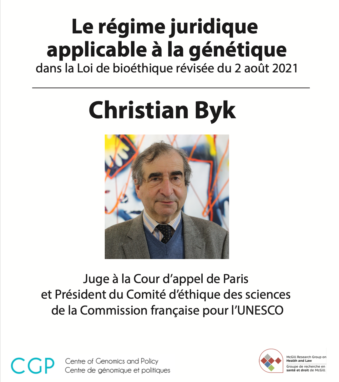 Poster for Christian Byk event