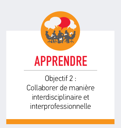 APPRENDRE: Objectif 2 - Collaborer de manière interdisciplinaire et interprofessionnelle