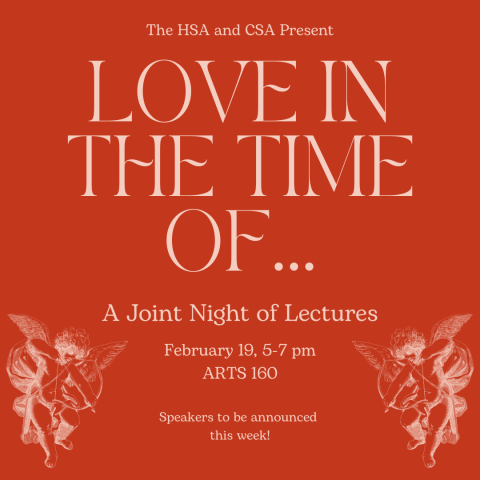 Event poster with cherubs