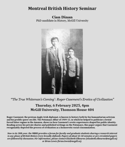 Poster with event details and historical photo.