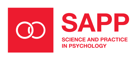 Science and Practice in Psychology logo red venn diagram
