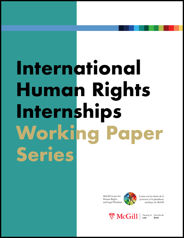 International Human Rights Internship Working Paper Series