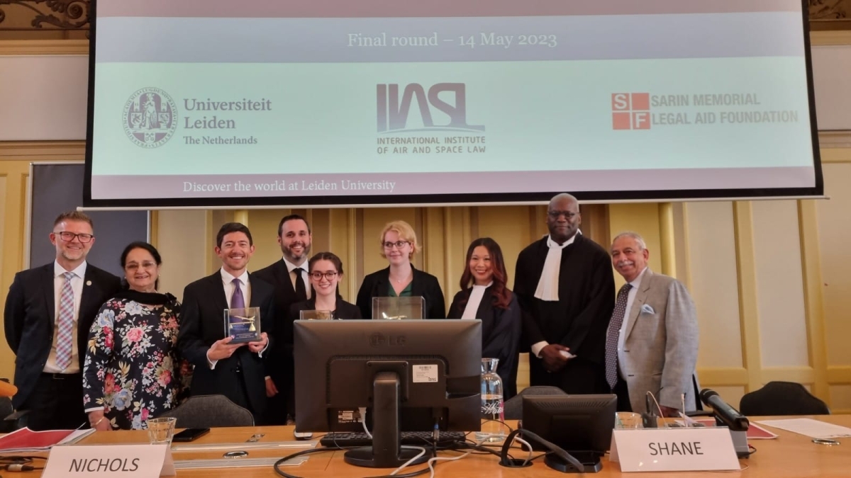 Iasl students win the 14th leiden sarin international air law moot
