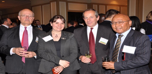 Roderick van Dam, Axelle Cartier, John Balfour and Frank Manuhutu
