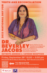 Dr. Beverley Jacobs Poster