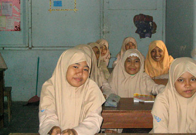 Junior secondary students at Madrasah Ibnul Qoyyim