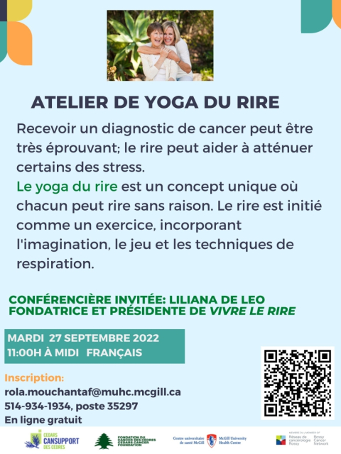 Affiche atelier yoga du rire