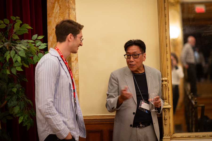 Two men in conversation