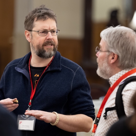 Two men in conversation