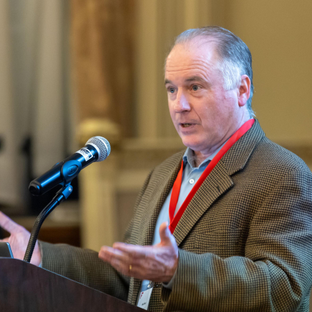 Marc Weber Talking in microphone