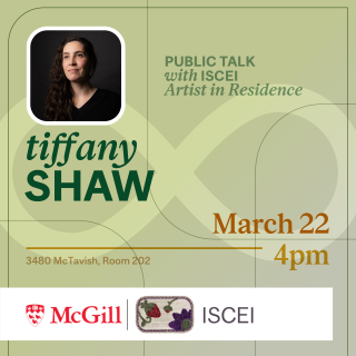 Poster for Public talk with Tiffany Shaw