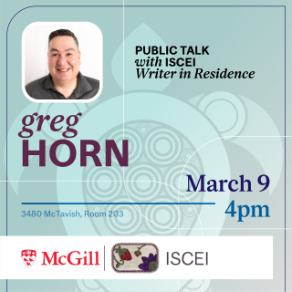 Poster for Public talk with Greg Horn
