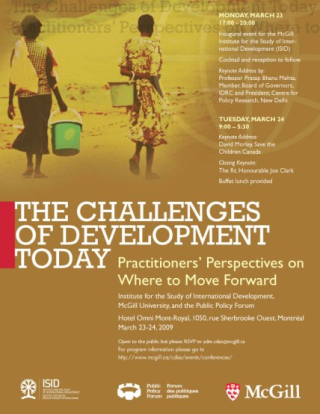 The Challenges of Development Today