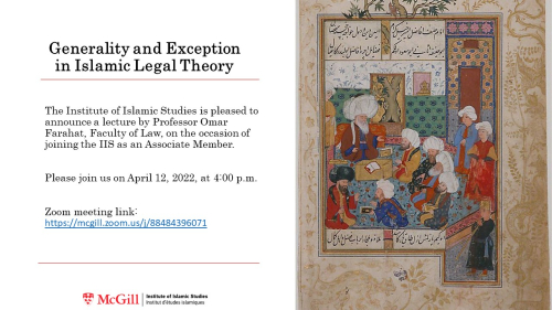 Generality and Exception in Islamic Legal Theory