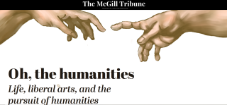 Picture of the article "Oh, the Humanities" in the McGill Tribune
