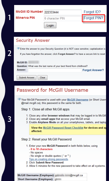 Alumni Password Reset It Services Mcgill University