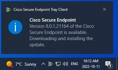 Screenshot of Cisco Secure Endpoint