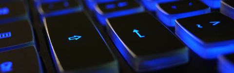 Keyboard lit from below 