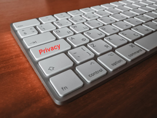 computer keyboard with privacy key