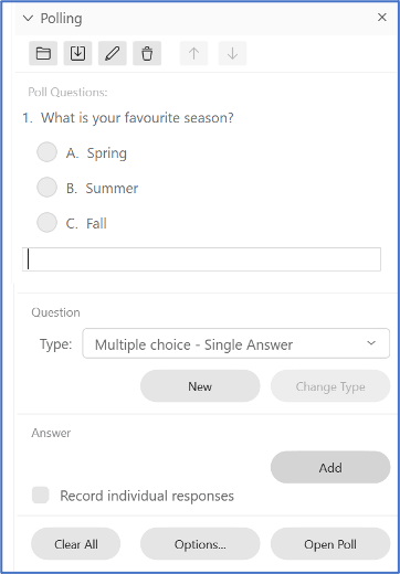 Webex Polling Feature.