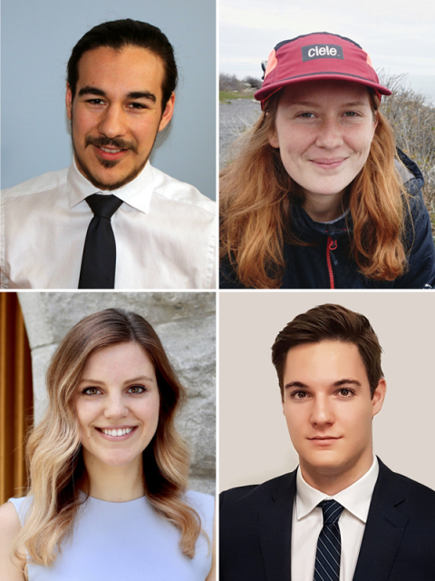 Clockwise from top left: Frédéric Bertrand, Marie-Hélène Lyonnais, Marc-Antoine Gervais, Allyson Taylor.